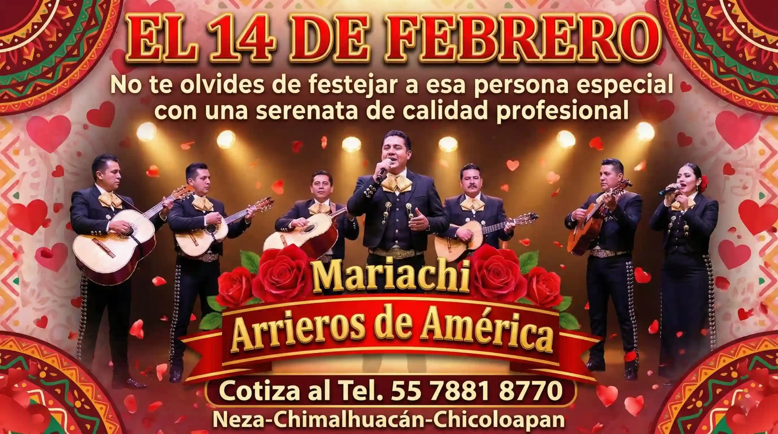 Serenatas con mariachi 14 de febrero en Chiamalhuacán 